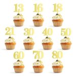 GOLD DOUBLE DIGIT CAKE TOPPER