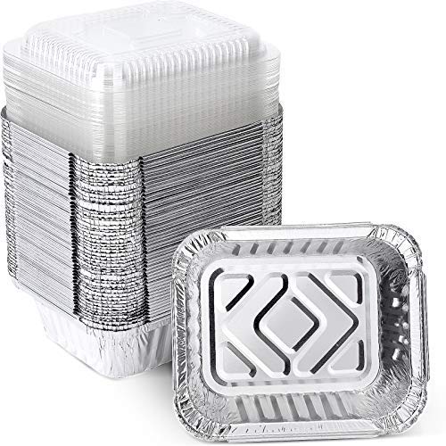 25 pcs Foil Takeaway Container Inc Plastic Lid