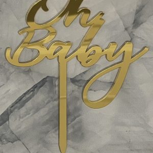 Thick Acrylic Oh Baby Cake Topper