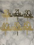 12cm Thick Acrylic Fabulous Number Cake Topper