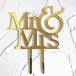 Classic Mr and Mrs Cake Topper
