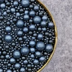 50g Black Mixed Size Sugar Pearls