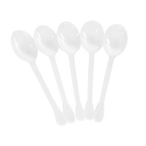 DISPOSABLE WHITE TEA SPOONS