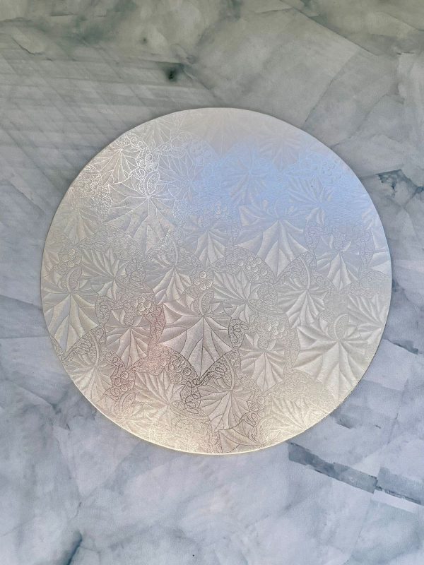 Silver Masonite Round Cake Board