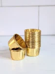 Gold Round Foil Cup Cake Liners