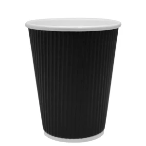 350ml Black Double Wall Coffee Cups