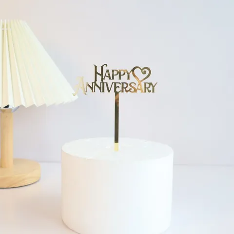 HAPPY ANNIVERSARY CAKE TOPPER