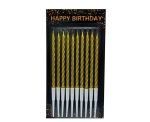 GOLD PATTERN CAKE DECORATING CANDLES