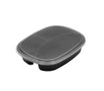 3 Division Oval Meal Tray Incl Lids
