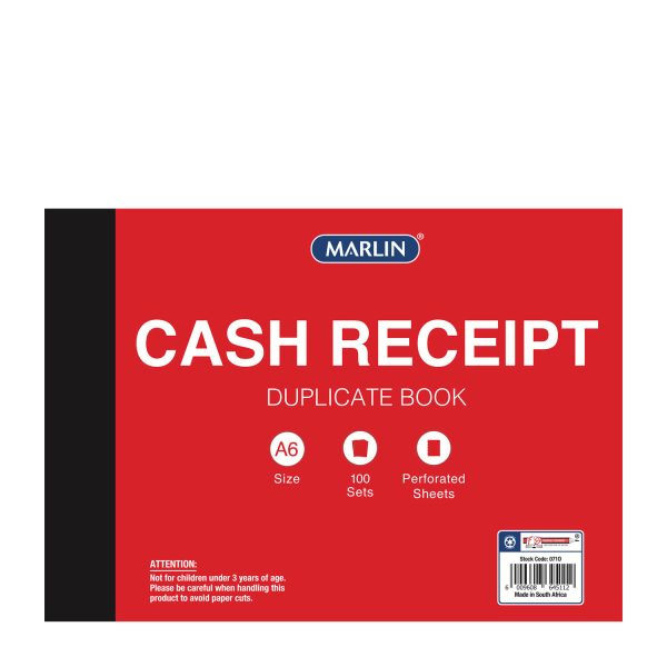 Marlin Cash Receipt Duplicate Book - 100