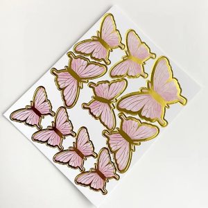 Pink Paper Butterfly Cake Topper