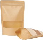 CRAFT STAND UP POUCH WITH WINDOW - 12pcs