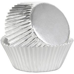12CM SILVER CUP CAKE LINERS