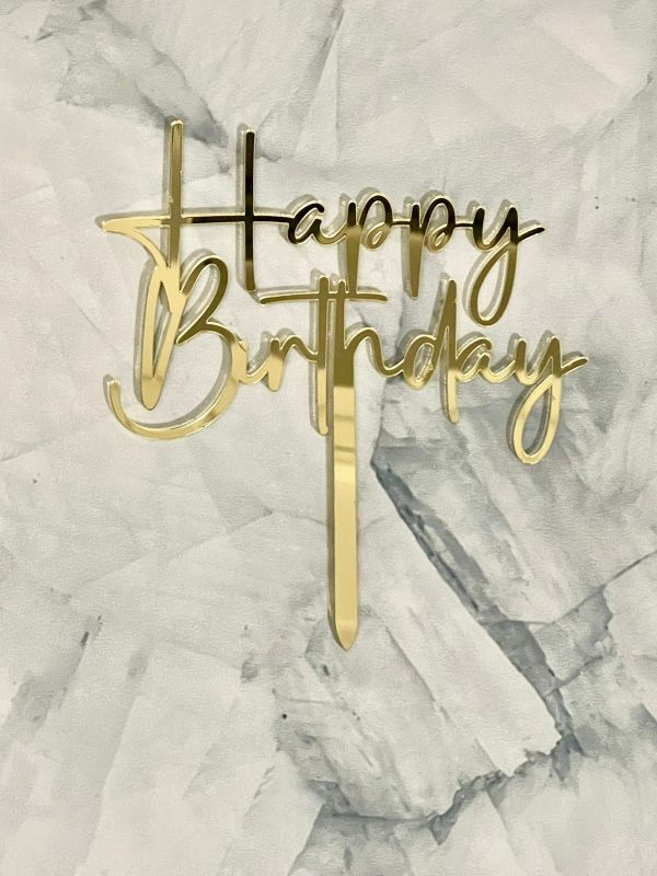 12cm Thick Happy Birthday Cake Topper