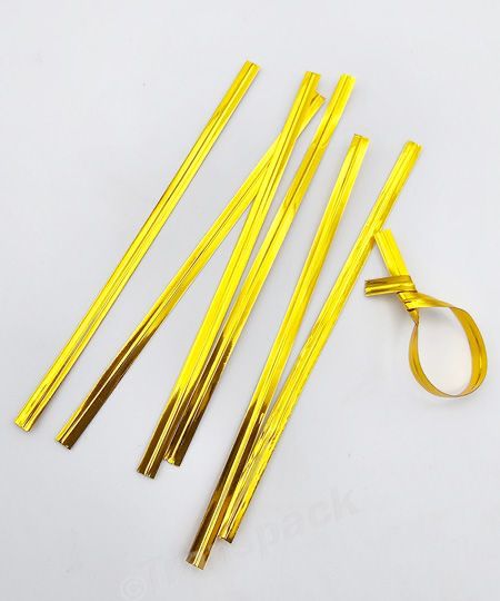 100pcs Gold Twist Ties