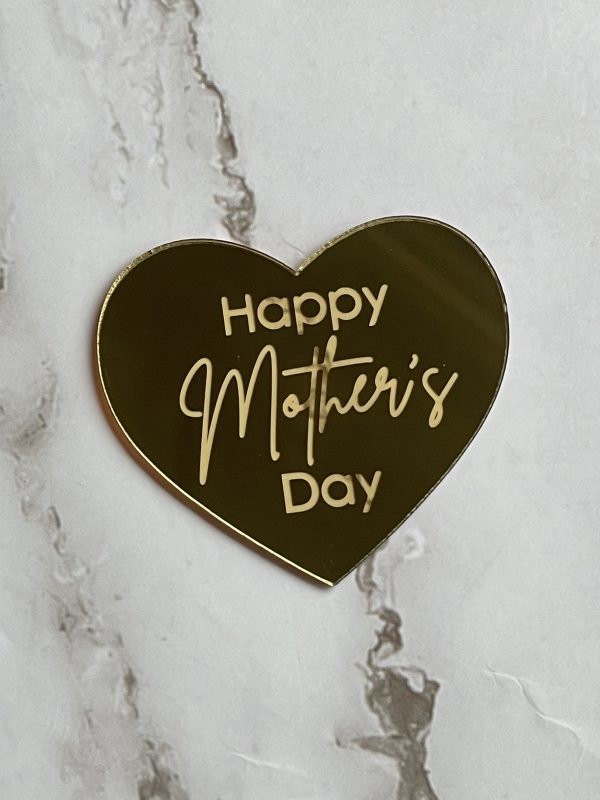 5cm Heart Happy Mothers Day Disk - 3pcs