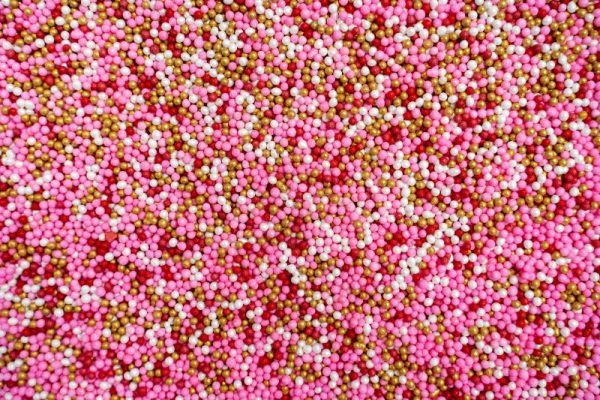 50g Rose Petite Sugar Pearls - 2mm