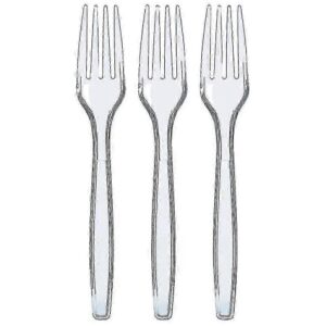 CLEAR DISPOSABLE FORKS - 25