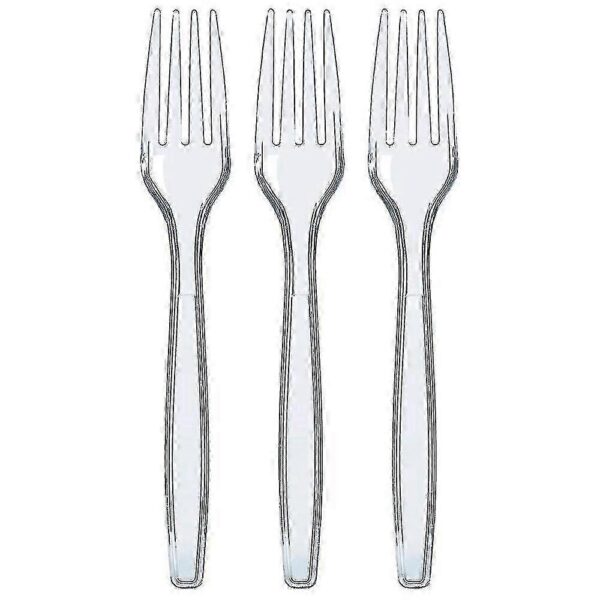 CLEAR DISPOSABLE FORKS - 25