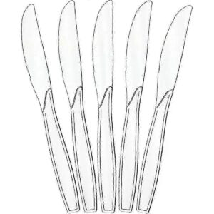 CLEAR DISPOSABLE KNIFES  - 25