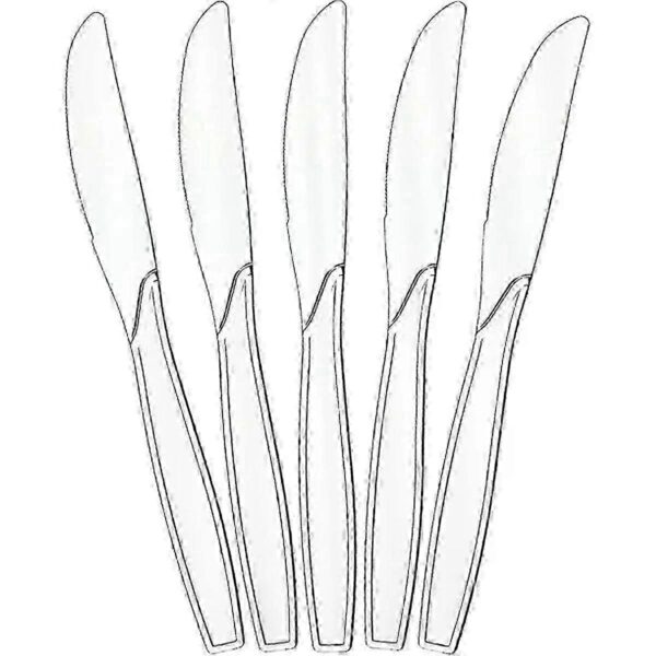 CLEAR DISPOSABLE KNIFES - 25