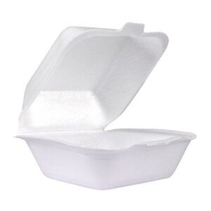 6 Polystyrene Takeaway Containers - 125pcs