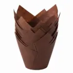 Brown Jumbo Tulip Cupcake Casings - 10pcs