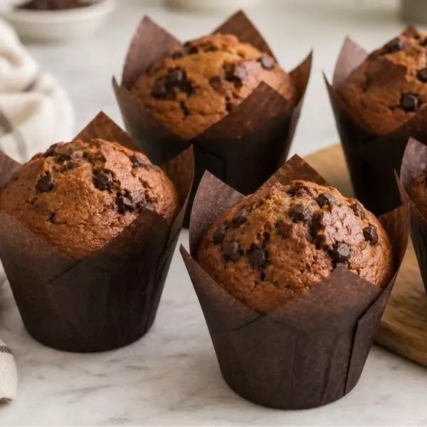 Brown Jumbo Tulip Cupcake Casings - 10pcs