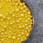 50g Yellow Mixed Size Sugar Pearls