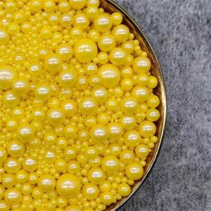 50g Yellow Mixed Size Sugar Pearls